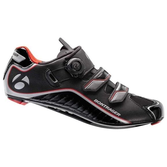 Bontrager Men's 9 Inform Race DLX Cycling Shoe Black Red Adjustable Biking - Picture 1 of 12